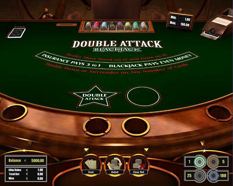 Play Double Attack Blackjack Blackjack from The Art Of Games for Free